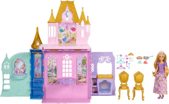Disney Prinses Close %26 Carry Kasteel Rapunzel Modepop - met 5 speelgebieden — cadeau in Spellen & Speelgoed - foto 7