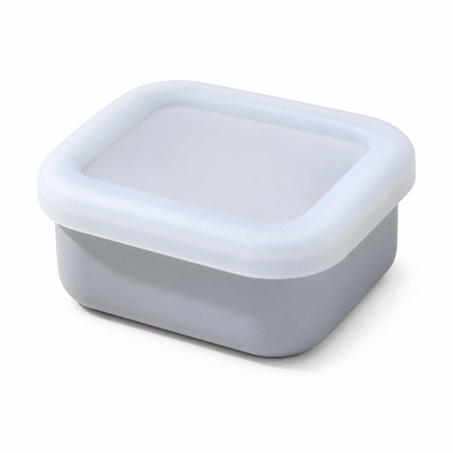 Broodtrommel met deksel, rechthoekig, 150 ml, grijs, 9,7 × 8,5 × 4,1 cm