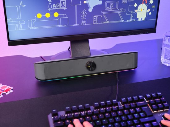 Rhox Soundbar met RGB Verlichting 12W (6W RMS), Grijs — afbeelding 5
