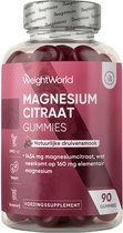 WeightWorld Magnesium Gummies - 160 mg Magnesium Citraat per portie - 90 vegan gummies - Natuurlijke druivensmaak