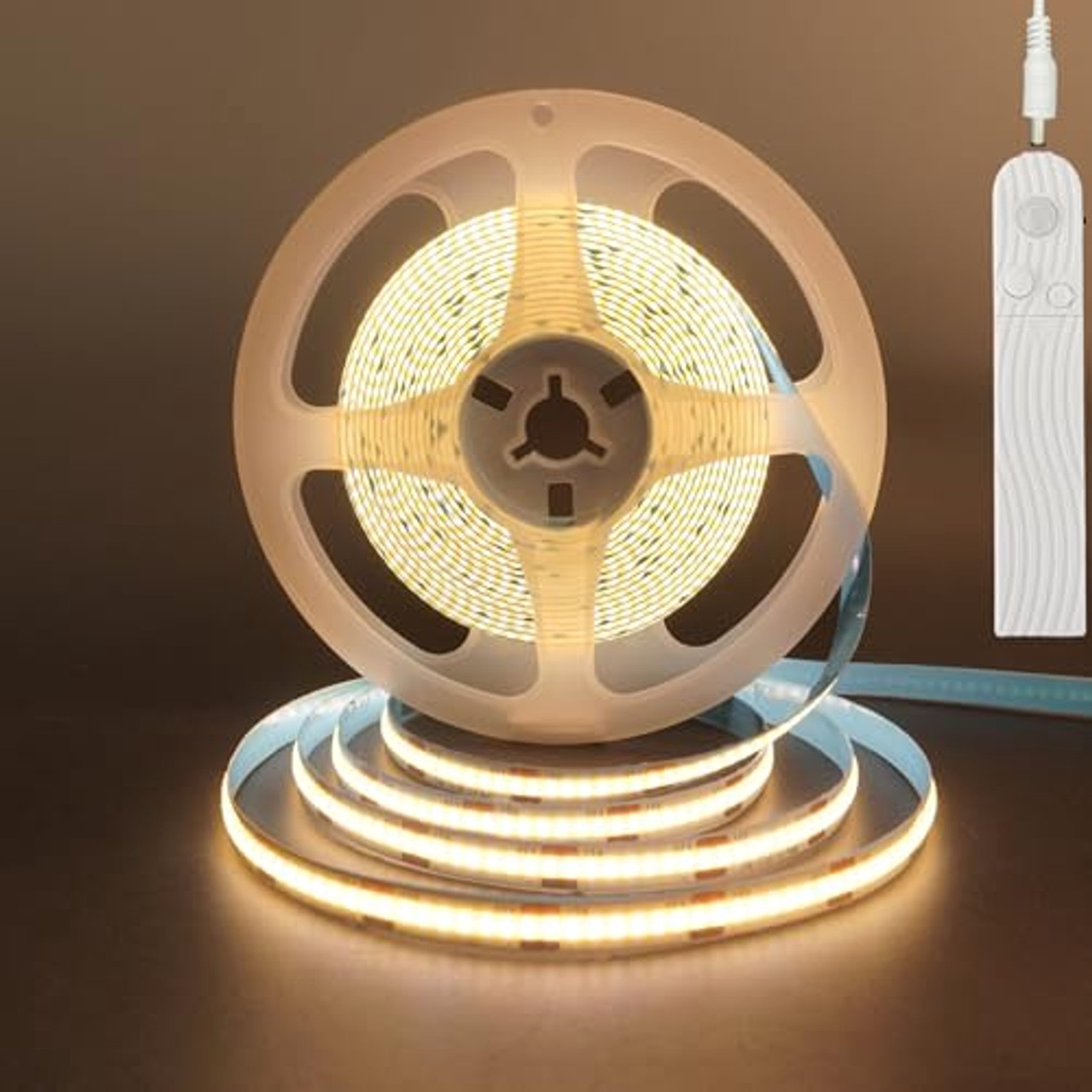 Wclavion-Bewegingssensor LED Strip Verlichting Oplaadbaar (USB) - Dimbaar COB Licht met PIR Sensor voor Kast, Trap, Warm Wit