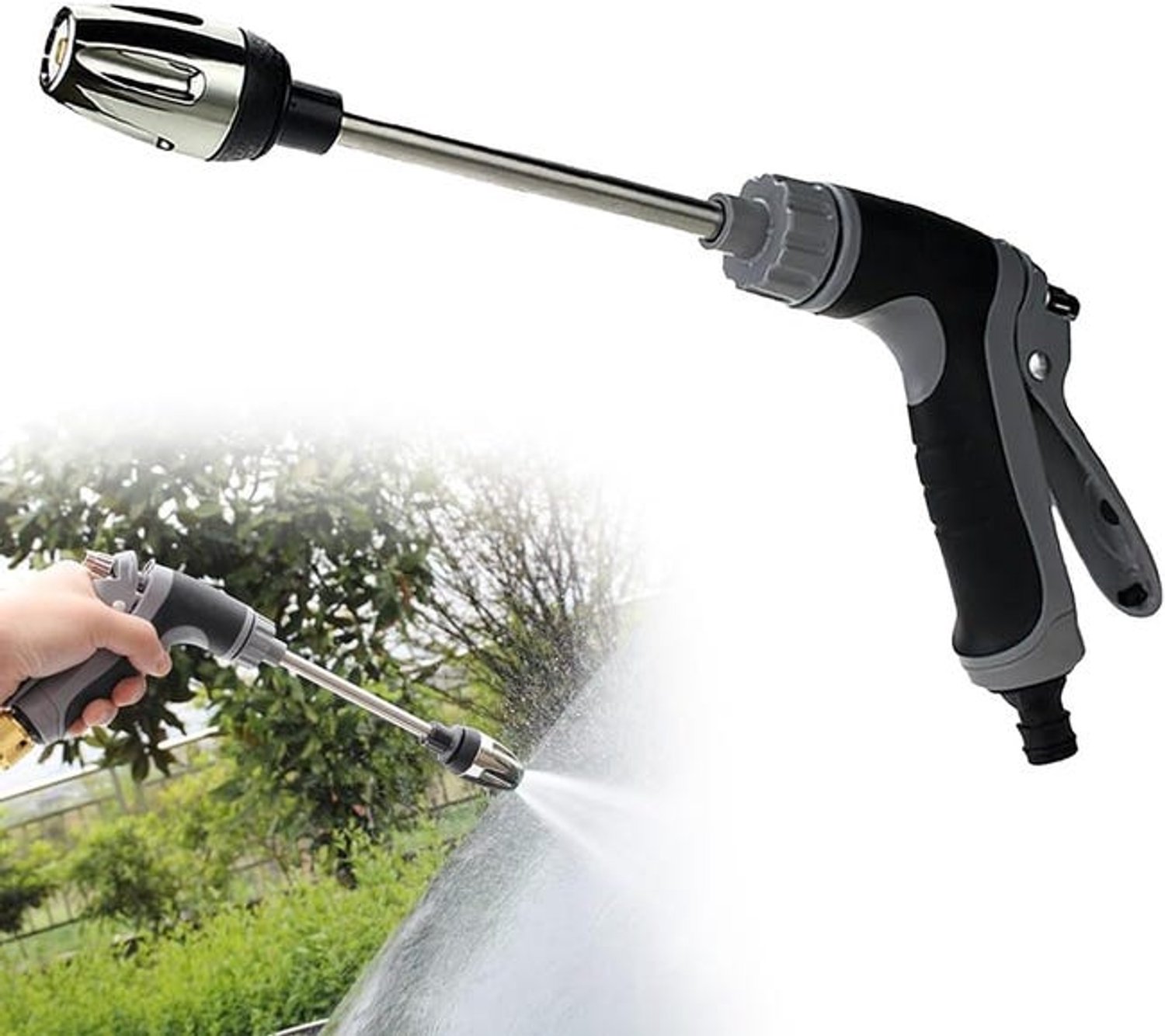 Geschikt voor alle tuinslangen - turbine hogedrukreiniger - krachtig - verstelbaar waterdebiet