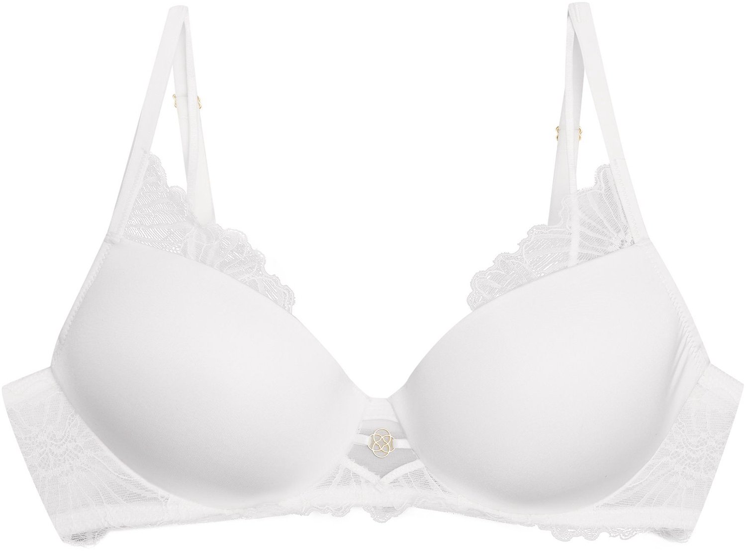 ESOTIQ Briana - Push-upbeha - Wit - 75E - Kanten details