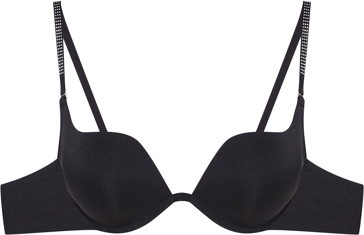 ESOTIQ Taysa - Push-upbeha - Zwart - Schouderbandjes met strass