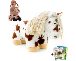 Crafty Ponies Paarden Knuffel - Ponies Knuffels - Pluche Knuffels - Knuffel - Voor kind & baby - Baby Knuffel - Pluche Paarden - Educatief Speelgoed - Speelgoed Kind - Cadeau Meisje - 48cm - Bruinbont