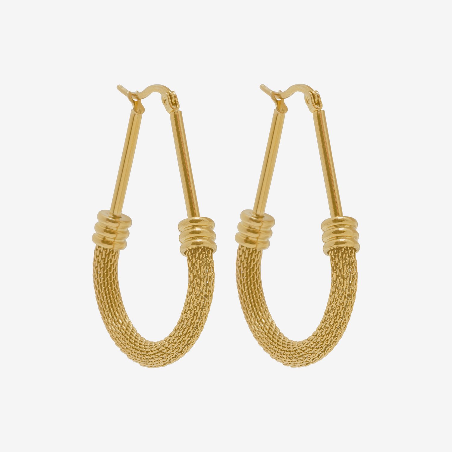 Essenza Oval Chunky Earrings Gold