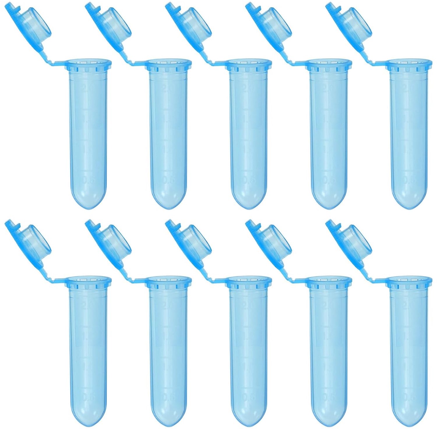 Centrifuge buizen 2 ml - kunststof - ronde bodem - ideaal voor laboratoriummonsters - 500 stuks - m-winkel