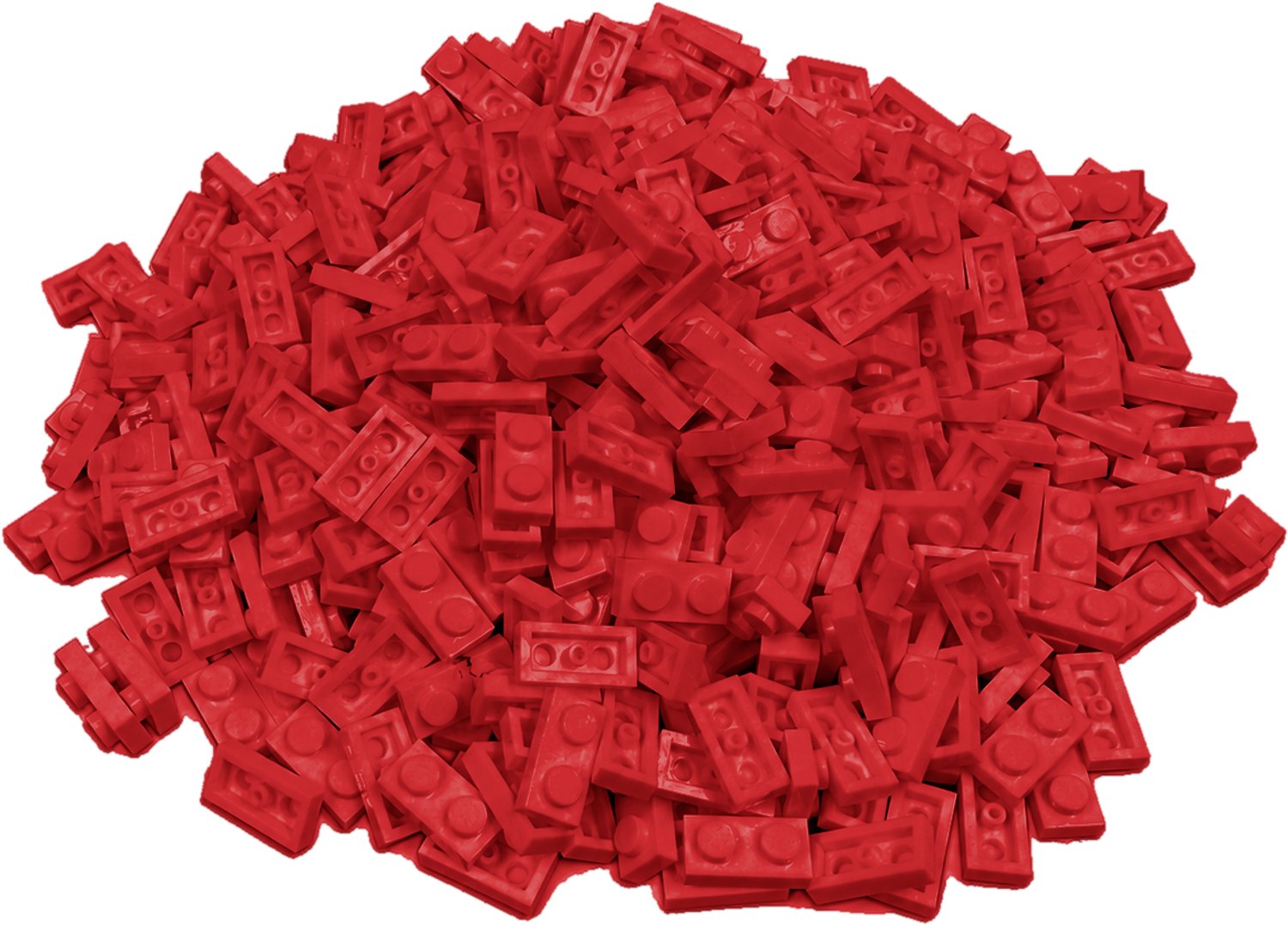 300 Bouwstenen 1x2 plate | Rood | Compatibel met Lego Classic | Keuze uit vele kleuren | SmallBricks