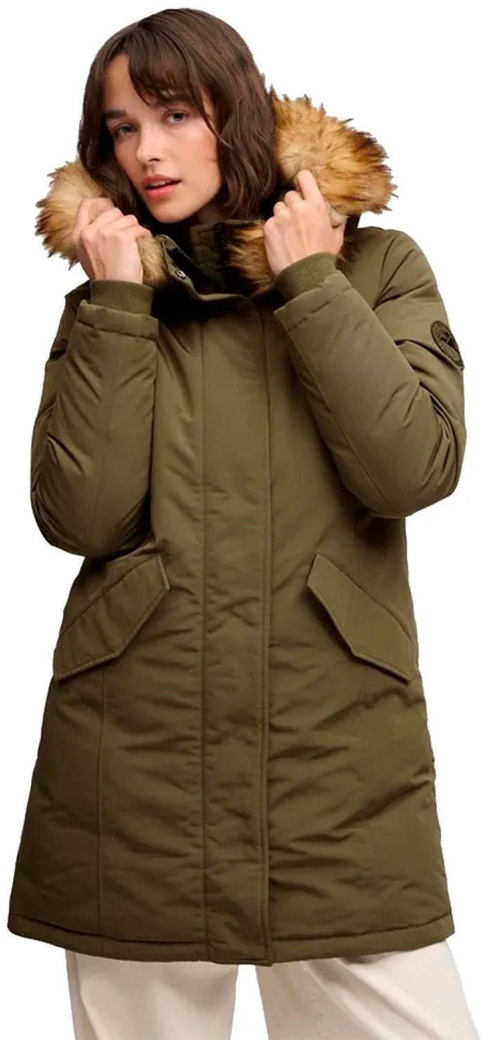 Superdry - Everest Parka Jas met Capuchon - Dames - Gewatteerde jassen