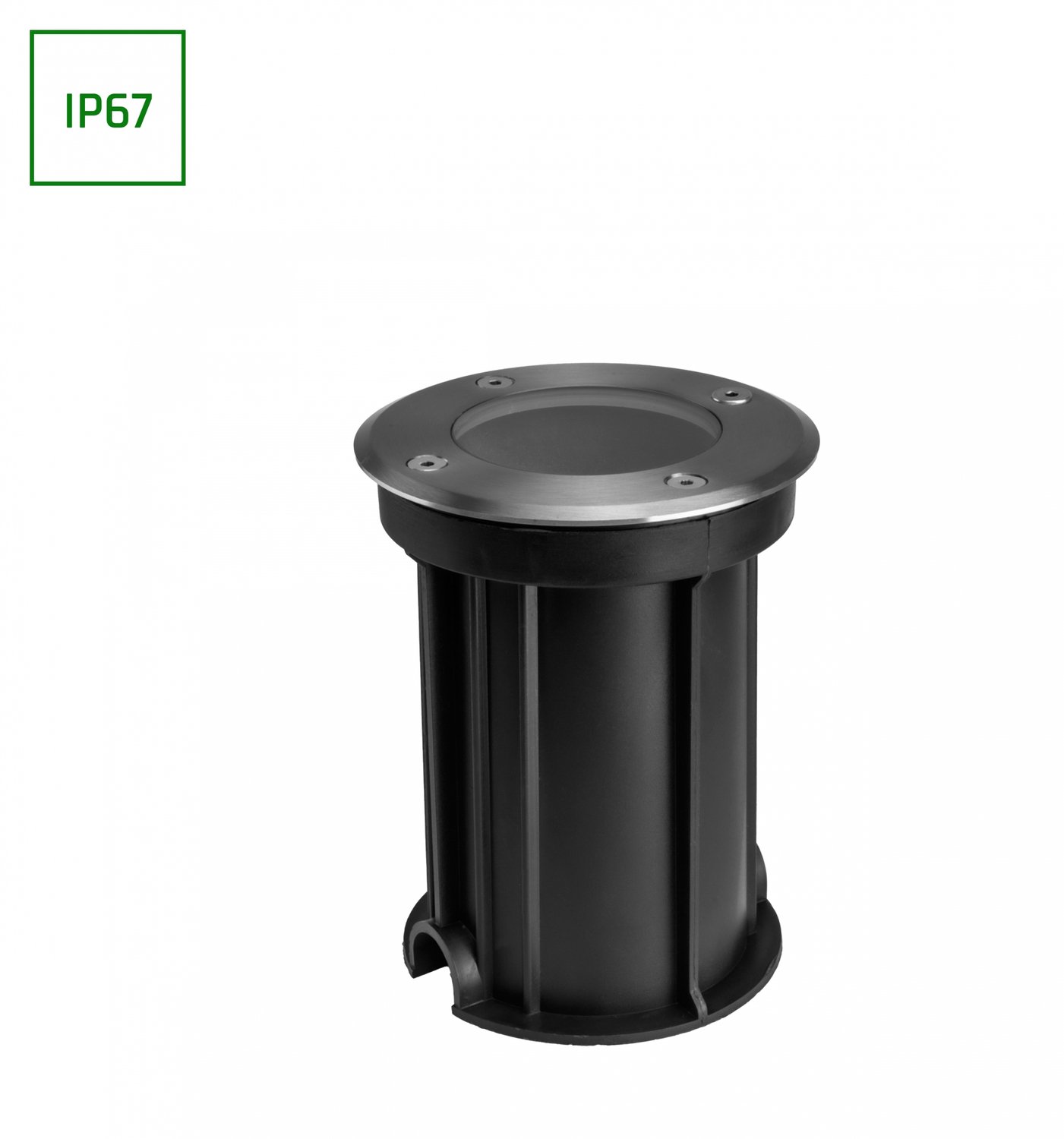 Spectrum - LED Grondspot IP67 - GU10 Fitting - Lukka Rond - RVS Geborsteld - 108x140MM
