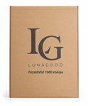 Kartonnen verpakkingsdoos met IG LUNAGOOD logo en tekst Puzzeltafel 1000 stukjes.