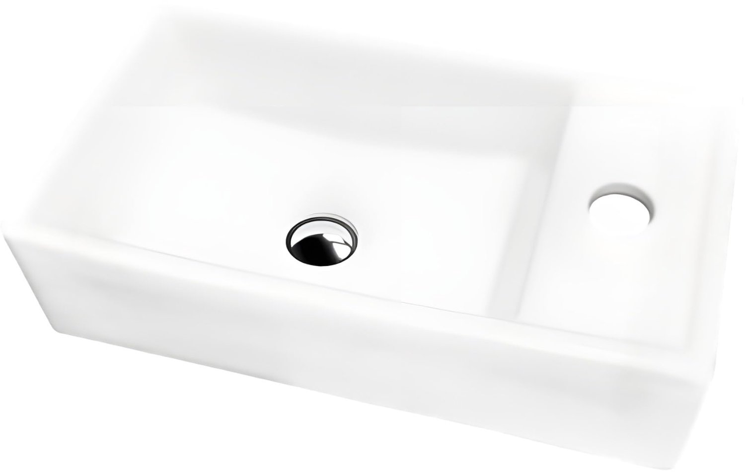 LAVITA opbouw wastafel Gila 42x23x9 cm glanzend wit