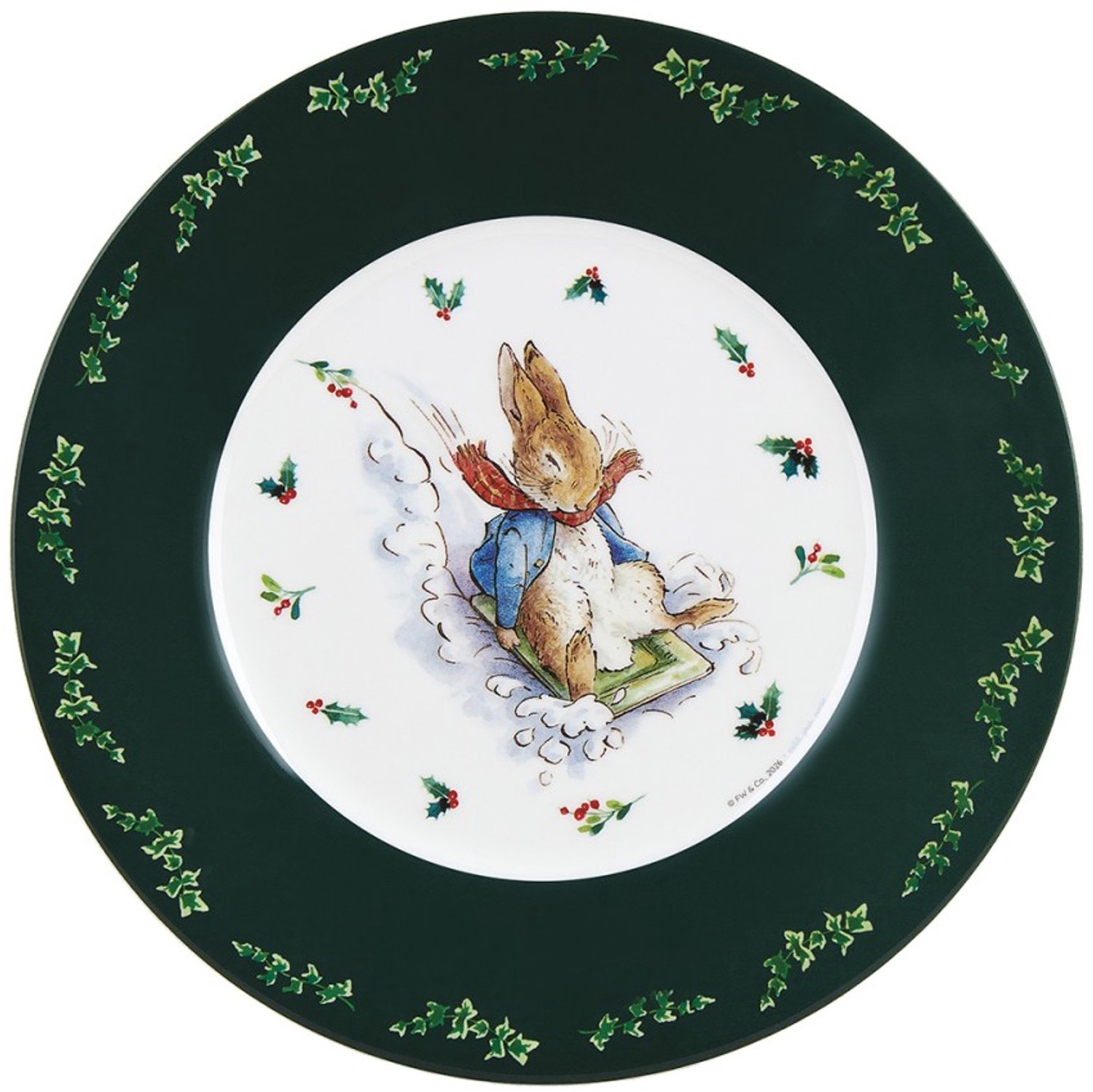 Kerst Bordje Peter rabbit 20cm