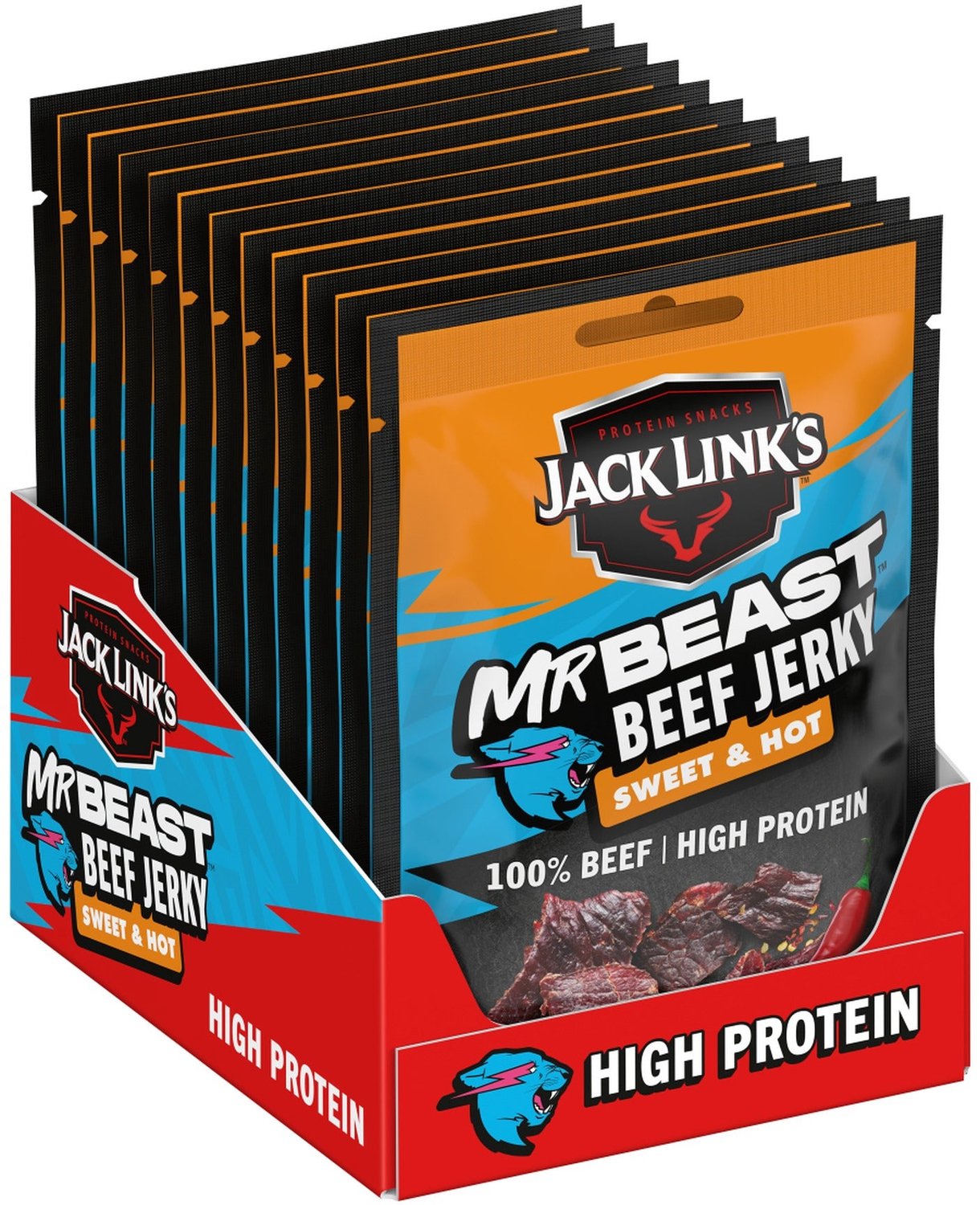 Jack Link's Beef Jerky Sweet & Hot - 12 x 40 gram - Eiwitrijke vleessnack