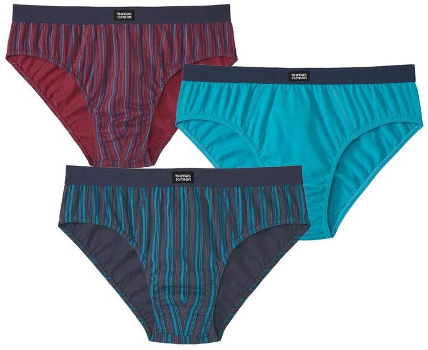 ATLAS FOR MEN - Set van 3 katoenen onderbroeken - Heren - Verkrijgbaar in grote maten - 5XL