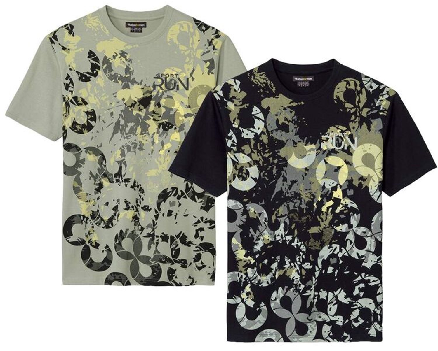 ATLAS FOR MEN - Set van 2 sportieve T-shirts - Heren - Verkrijgbaar in grote maten - L