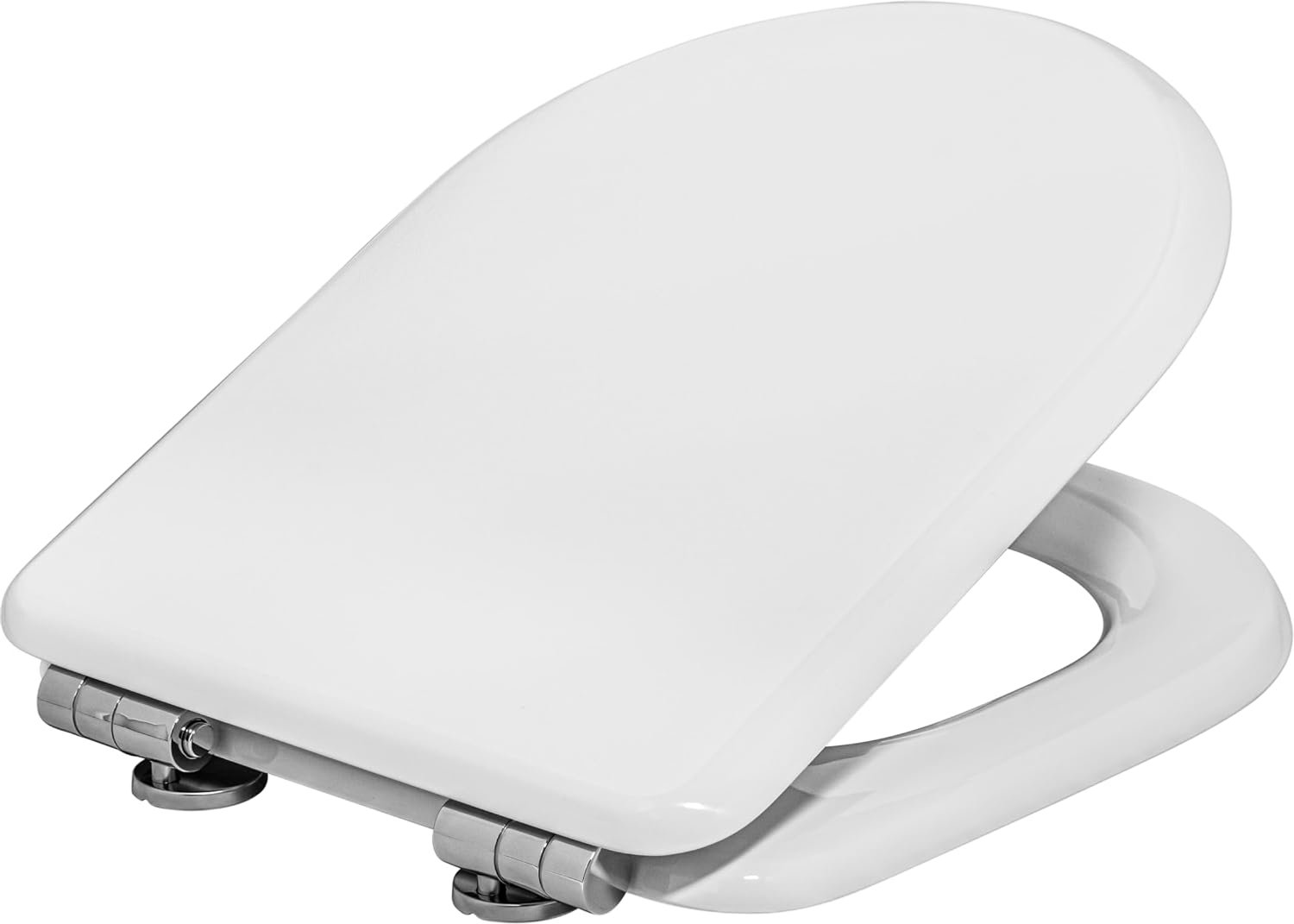 Merkloos D-vorm toiletzitting met soft-close en afneembaar design