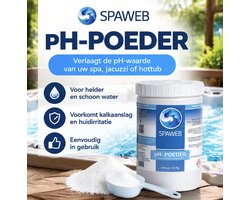 Spaweb pH- Poeder 1 KG - pH Minus voor Jacuzzi, Spa en Hottub - pH Verlagen - Waterbehandeling en Spa Onderhoud