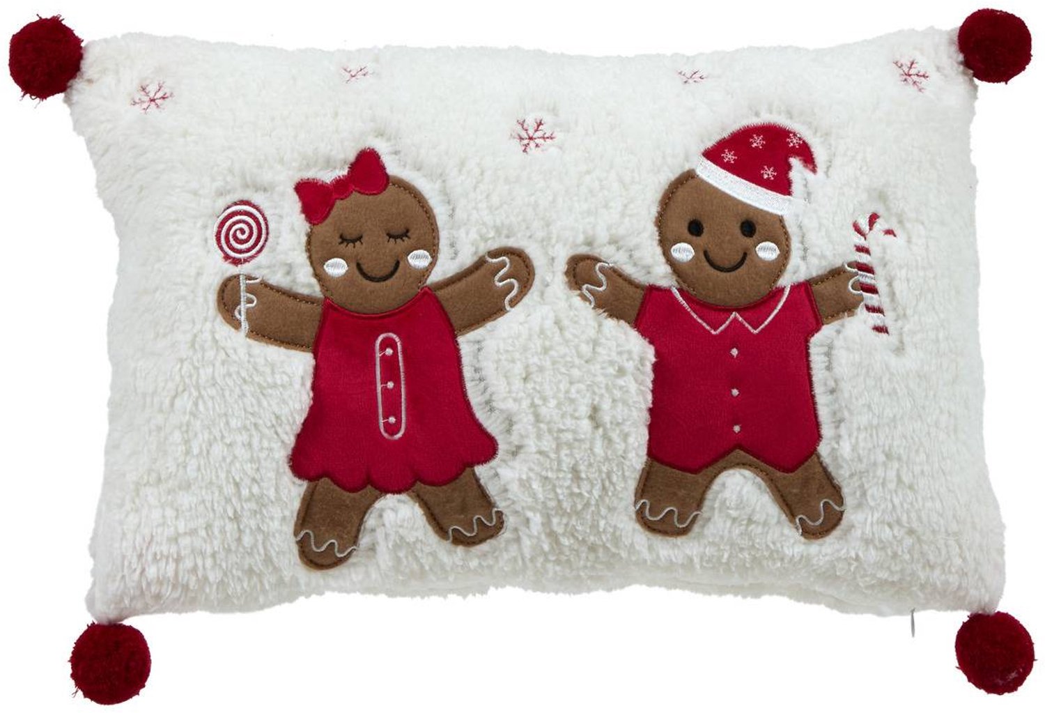 Fééric Lights and Christmas Sierkussen Peperkoeken - 50x30cm - Wit