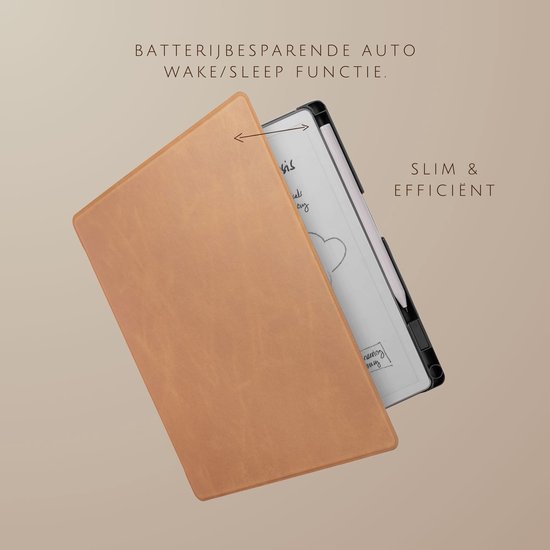 NorthLife ReMarkable Paper Pure book folio cover leren hoes - Cognac — afbeelding 2