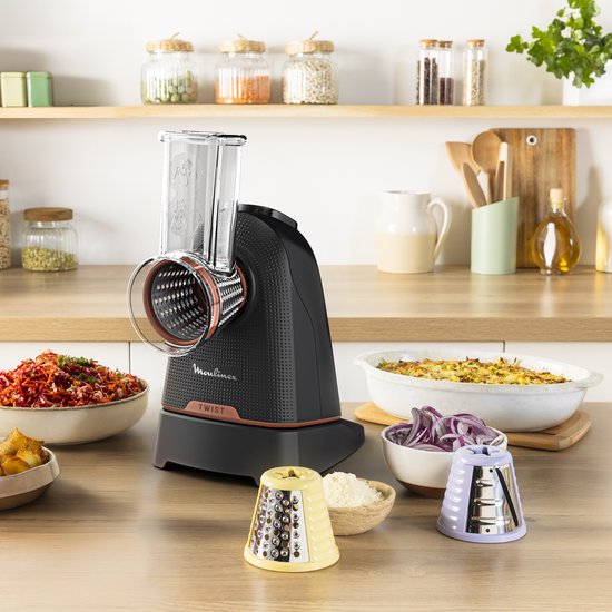 Moulinex Fresh Express Twist DK8638E0 - Elektrische Groentesnijder - 3 Functies - Direct in de Kom — afbeelding 4