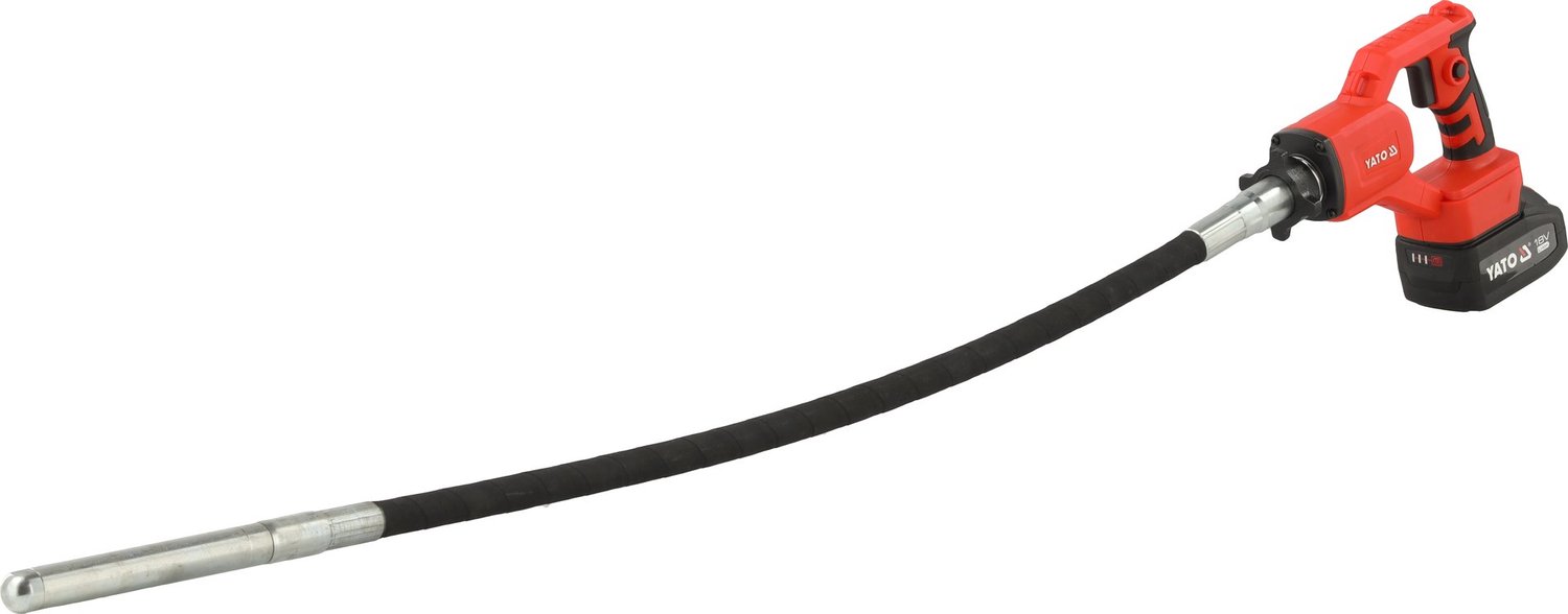 YATO YT-826023 Accu Betontrilnaald 18V - Met Koolborstelloose Motor (13.500 tpm) - Inclusief 4.0 Ah Accu & Lader - Slang 1,2m & Naald 28mm - Betonverdichter