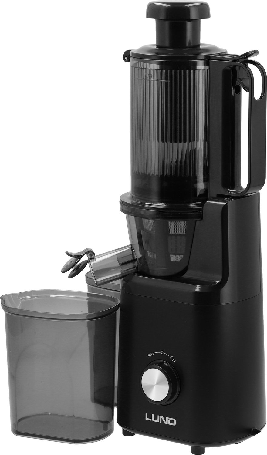 LUND 67842 Slowjuicer 250W - Trage Sapcentrifuge - Extra Grote 100 mm Vulopening - BPA-Vrij - Met Reversfunctie & Stille Motor (60 dB) - Inclusief Reinigingsborstel & 0.8L Sapkaraf — afbeelding 3