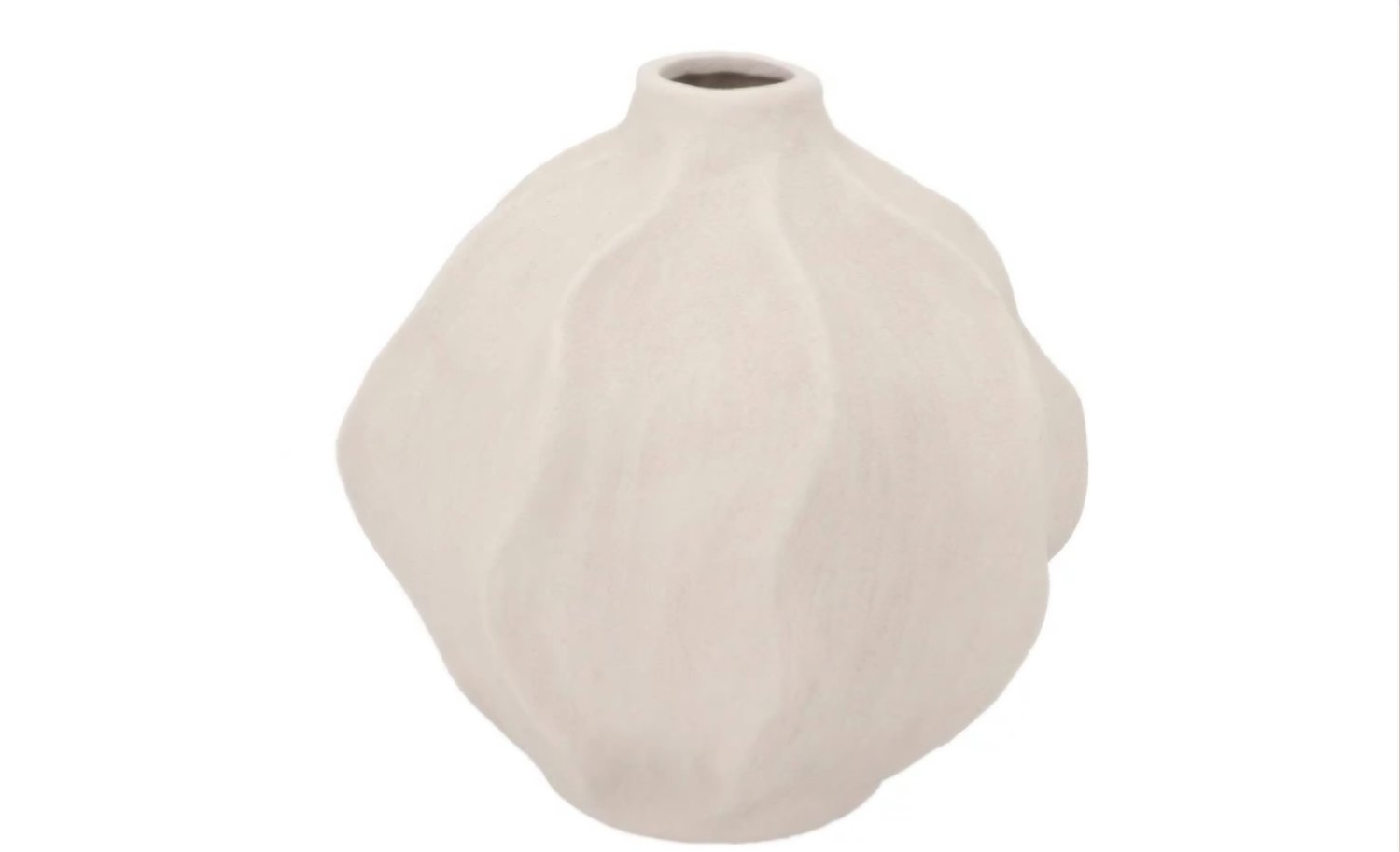 Lisboa white vase wave globe 26x26x26cm