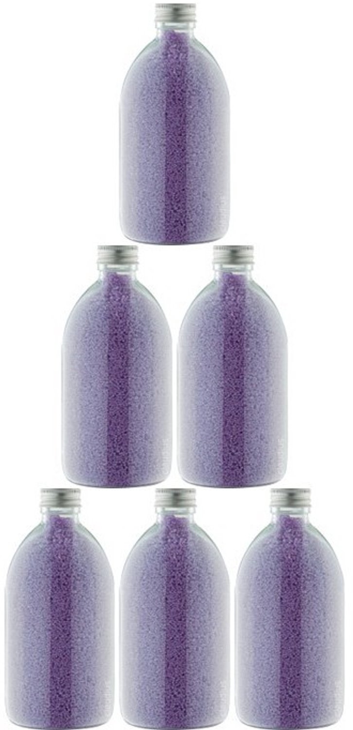 Claudius Badkaviaar Lavendel - 400 gram - Fles met aluminium dop - set van 6 stuks - bad parels voor in bad