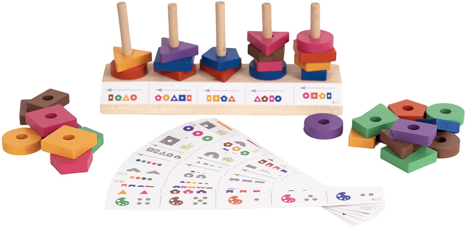 Velmio Houten Sorteerpuzzel voor Kinderen – Kleuren en Vormen Matchen – Educatief Montessori Spel – Geheugen- en Denkspel – Vanaf 3 Jaar