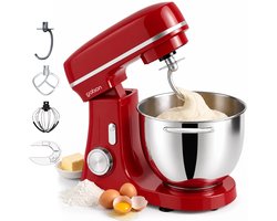Gatson 2000W Keukenmachine - 6,2L Mengkom - Dubbele Handvatten - Keukenrobot - Keukenmixer - Foodprocessor - Mixer Met Mengkom