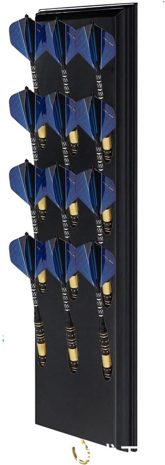 Dartpijlhouder - Hout - 40,1 x 10,4 x 2 cm - Massief Houten Stand voor 12 Darts - Voor Soft- en Stalen Darts
