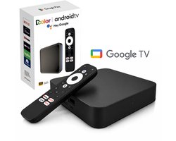 Trustel® Google TV Box - Chromecast - Chromecast built-in - Eenvoudige installatie - WiFi & Bluetooth 5.0 - 4K Ultra HD – Netflix, Disney+, YouTube & meer