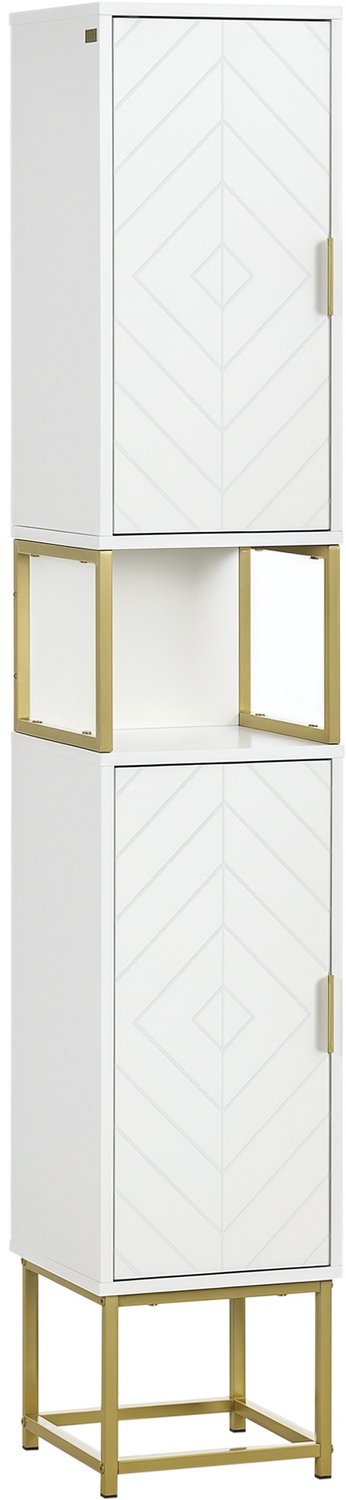 Kleankin-Badkamerkast-30x30x170.7cm-MDF-Wit