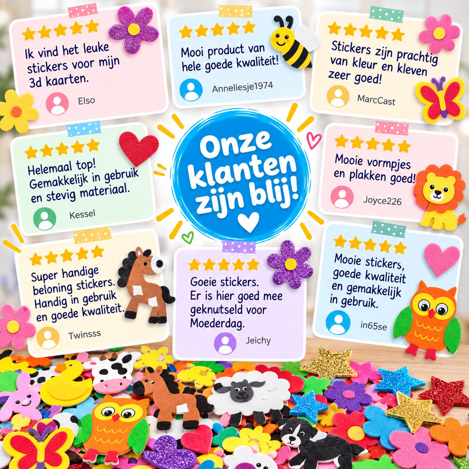 Foam Stickers Bosdiertjes - 96 Stuks - Knutselen Herfst - Stickers Kinderen — afbeelding 3