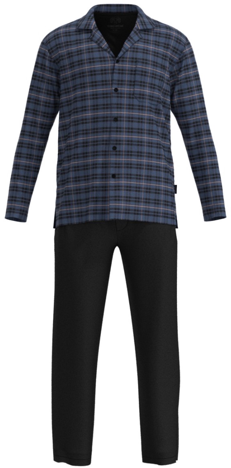 Ceceba Heren Pyjama Flanell 31335 684 blau