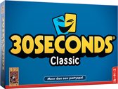Blauwe doos van 30 Seconds Classic met geel logo en tekst: Meer dan een partyspel.