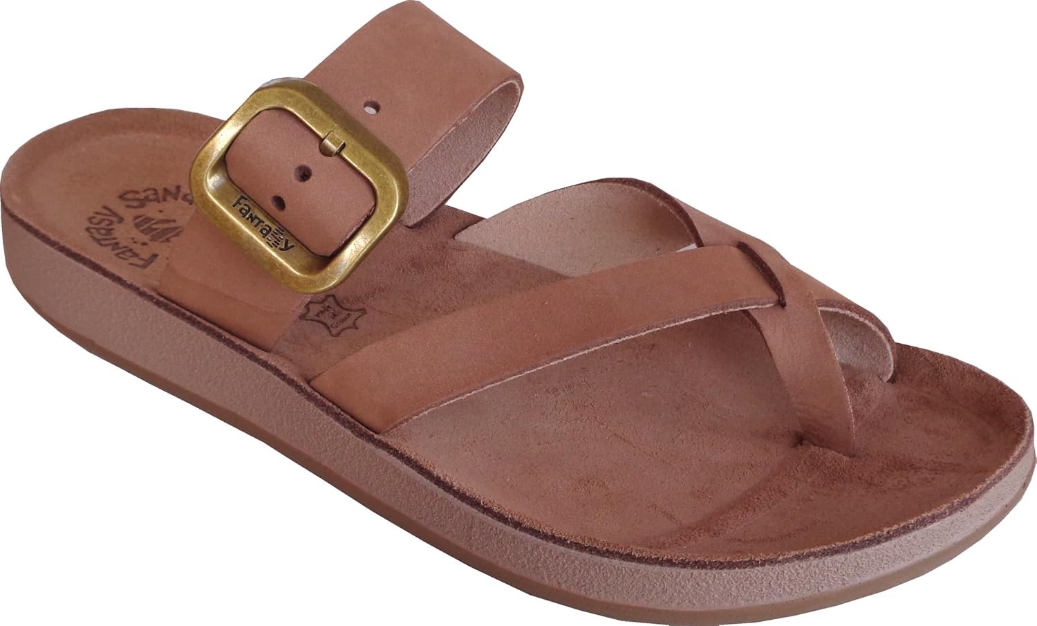 Fantasy Sandalen Costantia: Flexibele Leren Sandalen met Lichtgewicht Comfort Capuccino