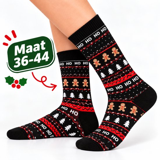 Sokken - 1 Paar Kerstsokken - Christmas Socks - Christmas Gift - Vrolijk Sokken - Kleurrijke Sokken - Maat 37-44