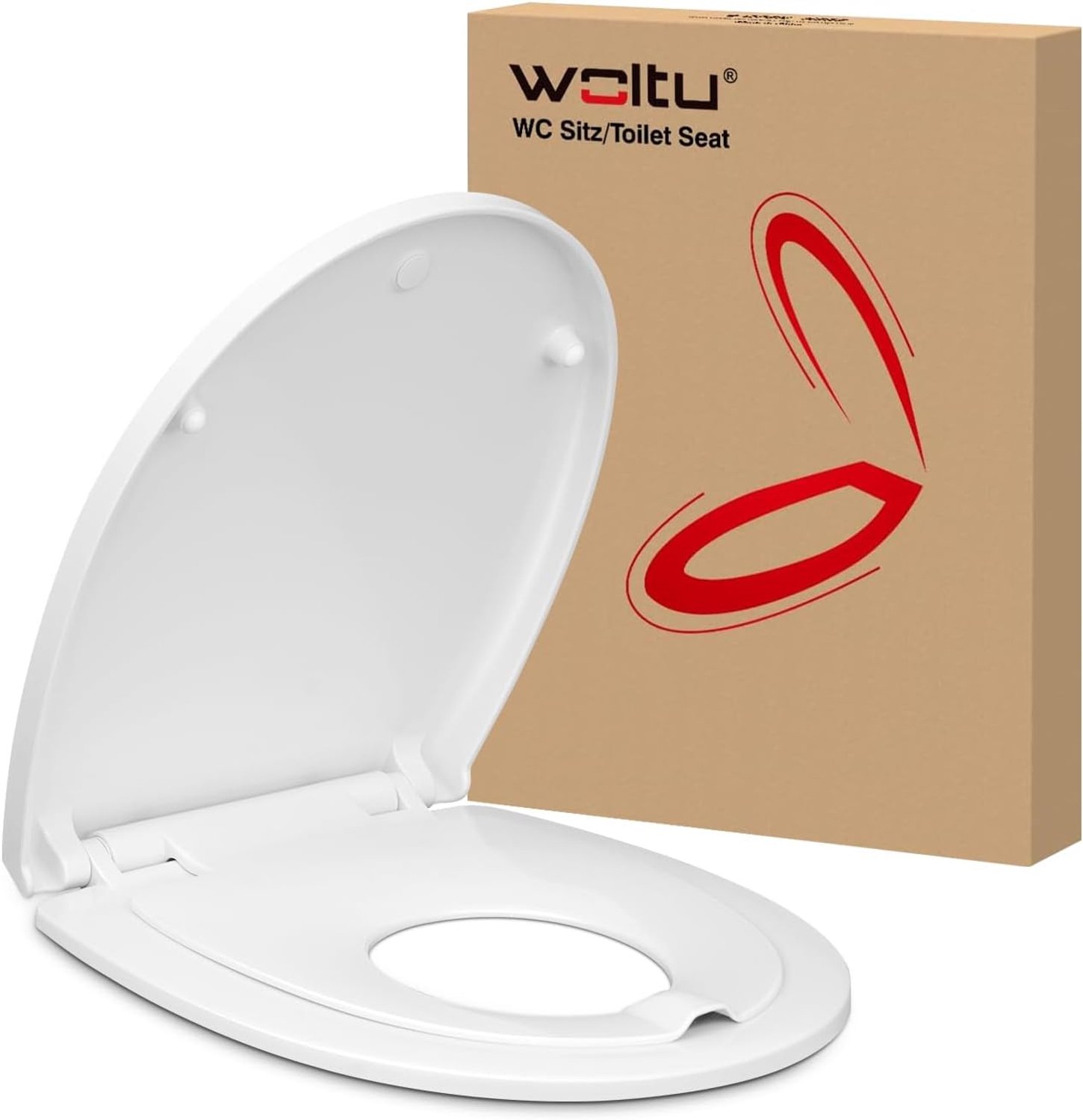 Merkloos Toiletbril met Kindertraining & Soft Close, Duroplast, Wit