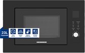 Heinner Inbouw Magnetron 23L – 800W Magnetron – Grill 1000 W –5 Vermogensstanden – LED Display – Kinderslot –Timer – Zwart