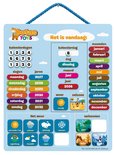 Magnetische DotasToys kinderkalender met dagen, maanden, jaren, weer en seizoenen in kleurrijke vakjes.