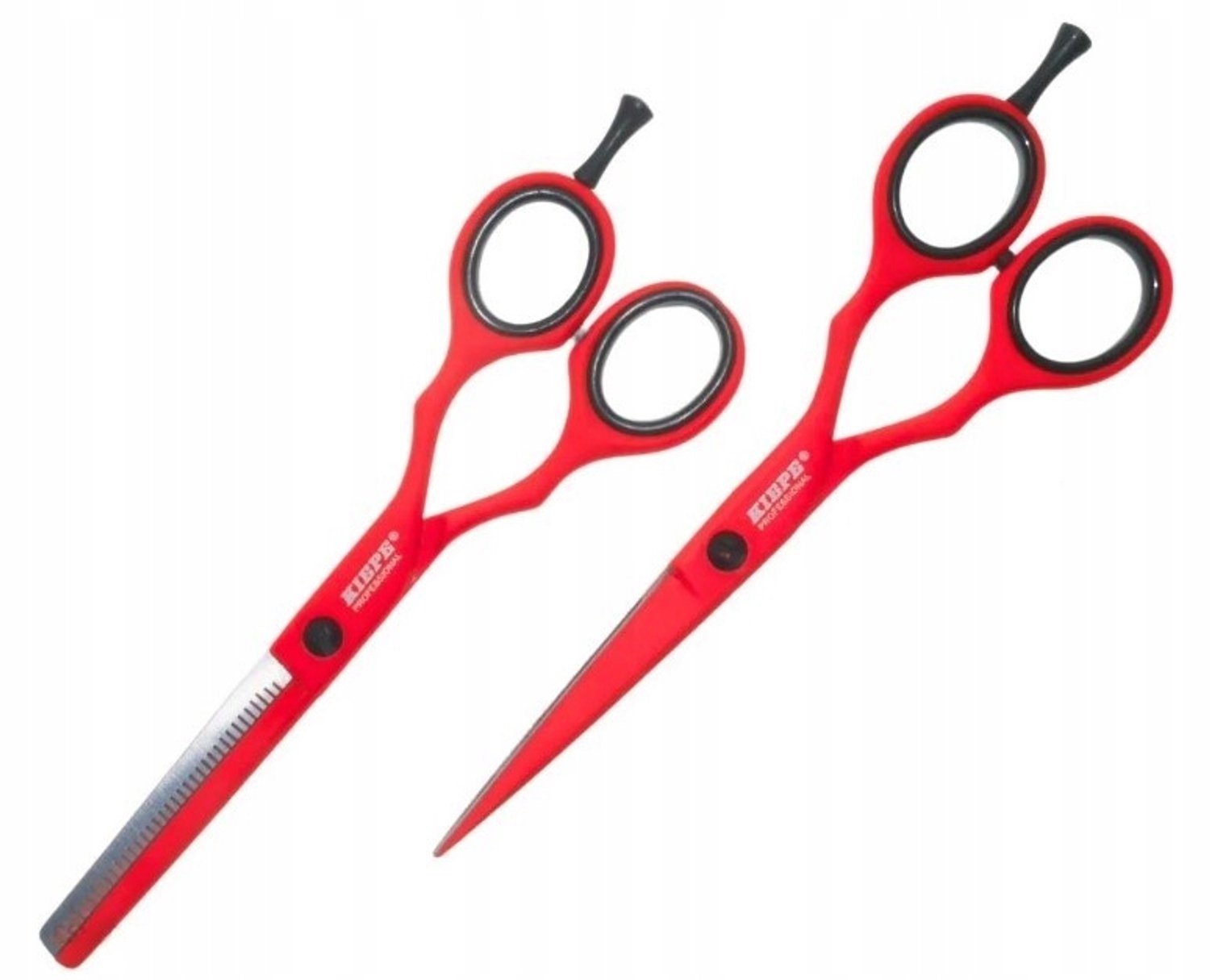 Professionele Kappersset: Schaar & Effileerschaar 5.5" Rood
