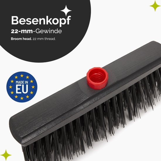 Garronda 250 x 130 mm Bezem Straatbezem Veegbezem PET Zwart GD-0269 — afbeelding 2