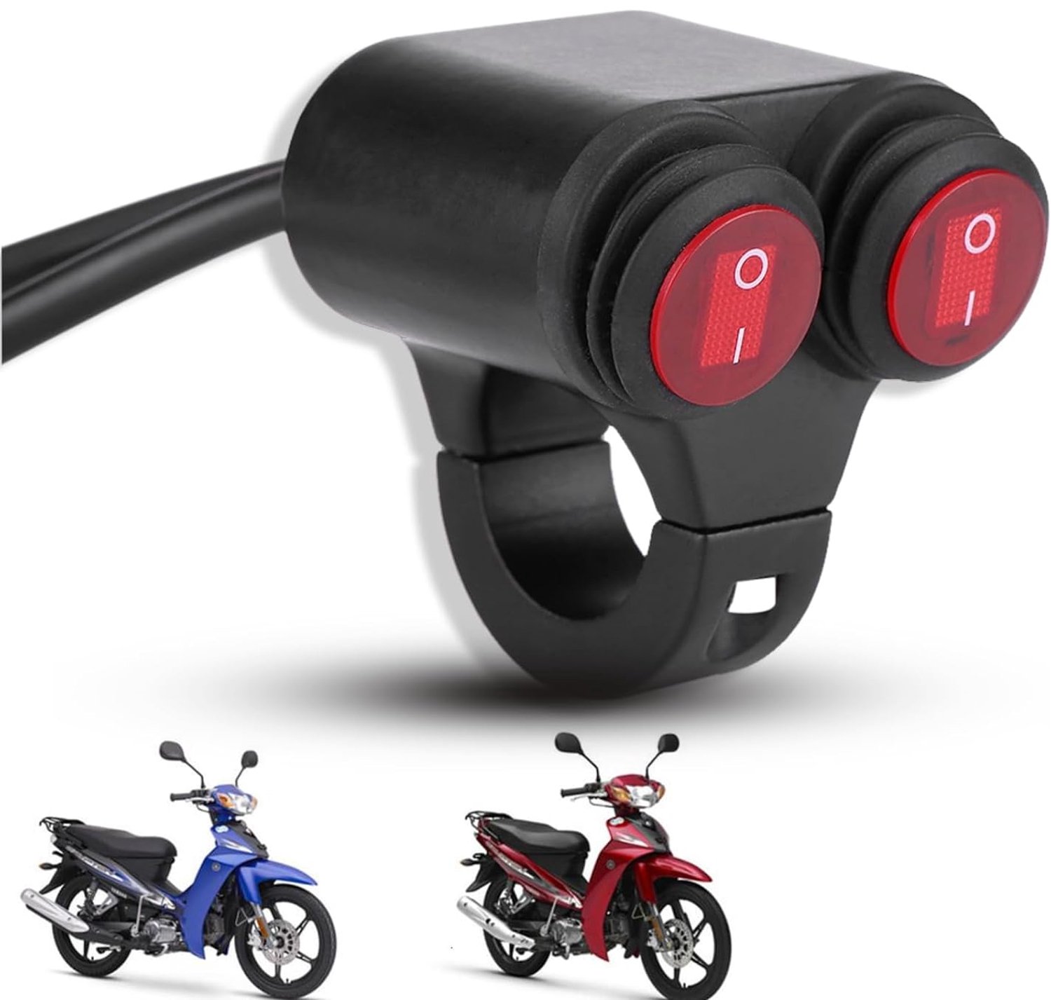 Dailygoods - Universele Motor Handlebar Switch voor Hoofdlicht en Toeter - 22mm