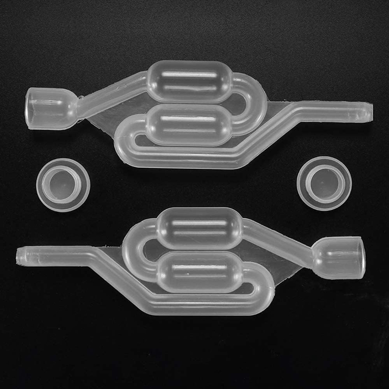 Wijnterugslagklep 3-delig - S-vormig - Plastic - Voor veilige wijnfermentatie m-winkel