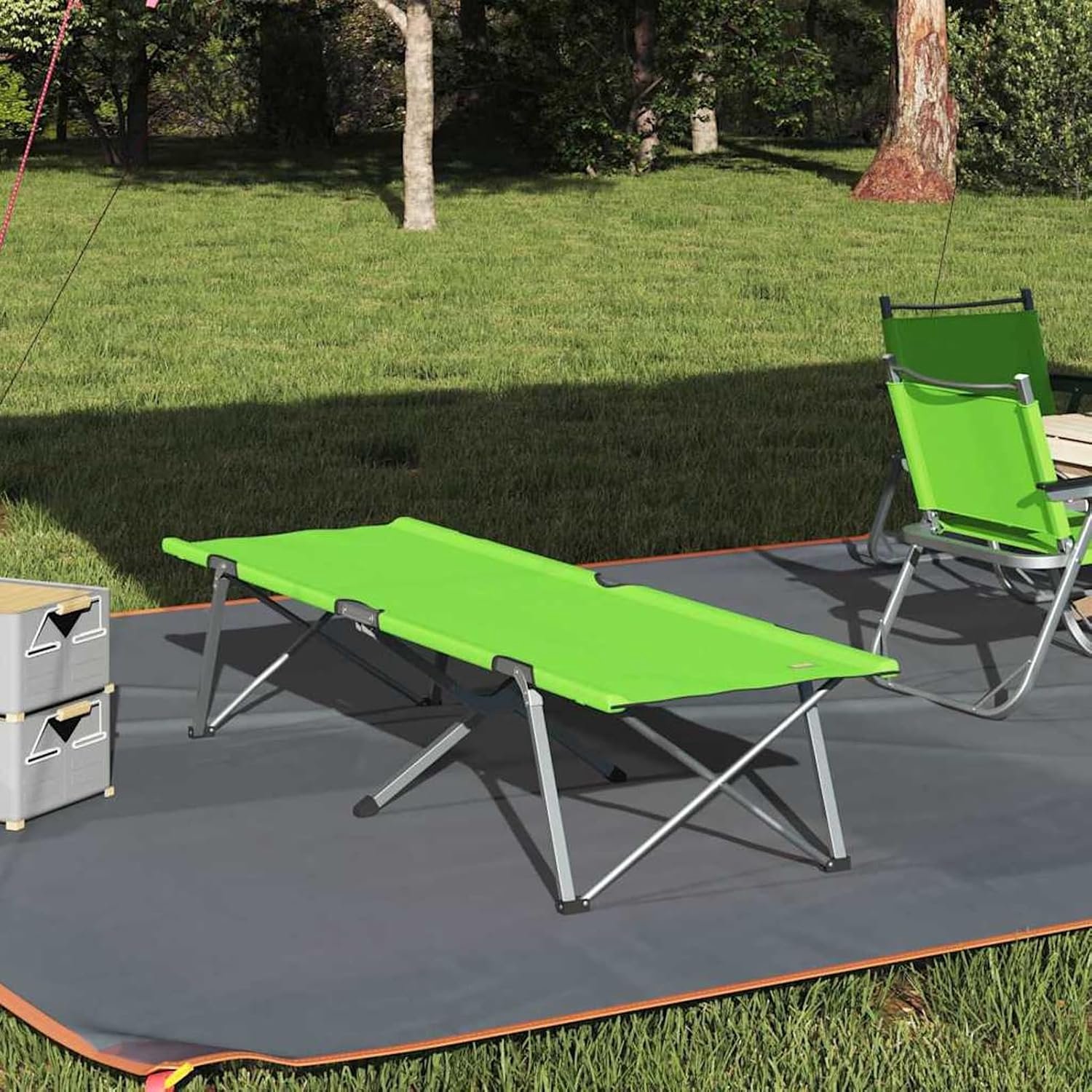 Vouwbed camping 194 x 62,5 x 42,5 cm - opklapbaar stalen frame - waterafstotend - ideaal voor outdoor reizen - Thijox