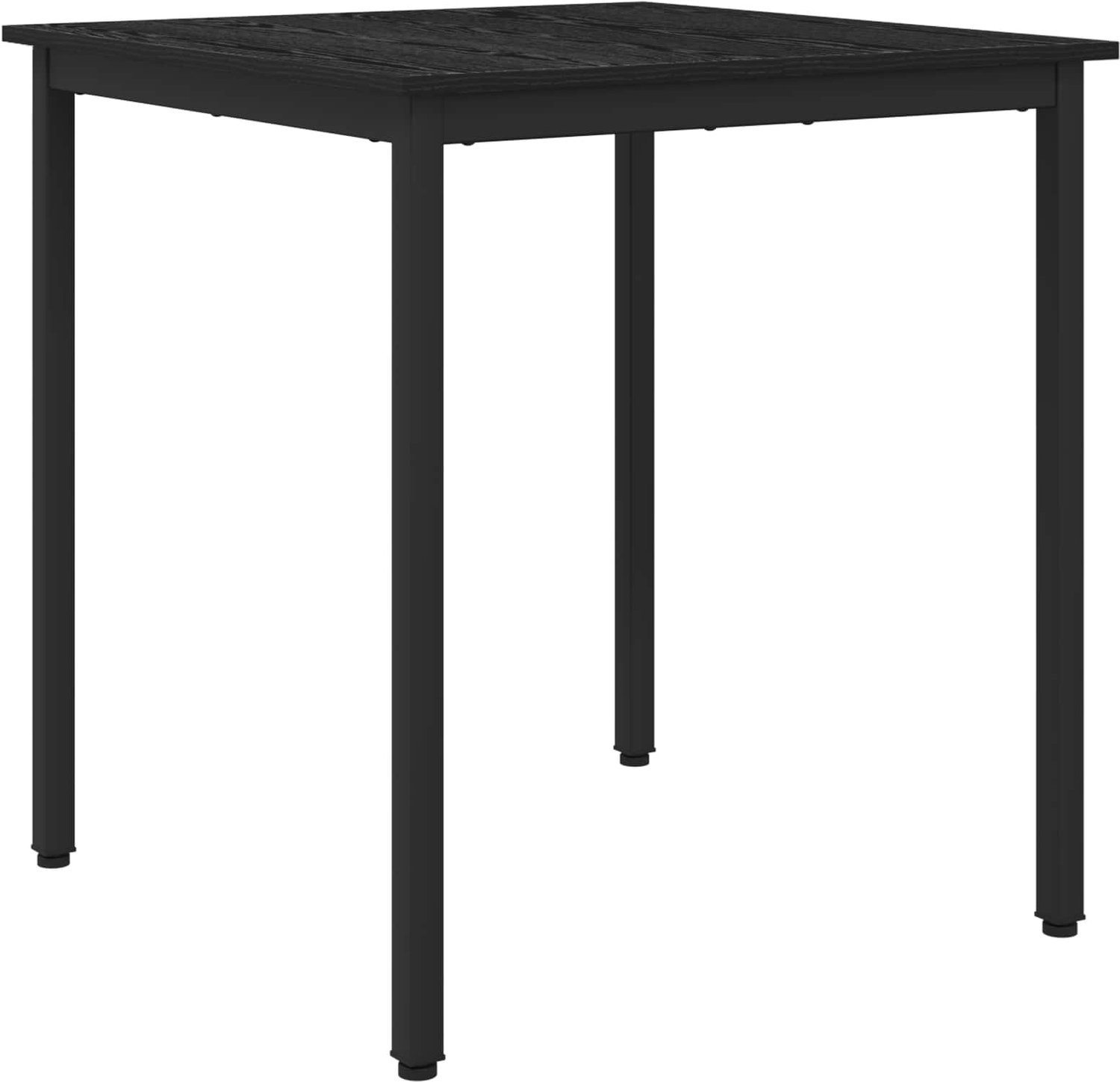 vidaXL Eettafels - 70 - x - 70 - x - 75 - cm - Bewerkt - hout - Zwart - eiken - Vierkant