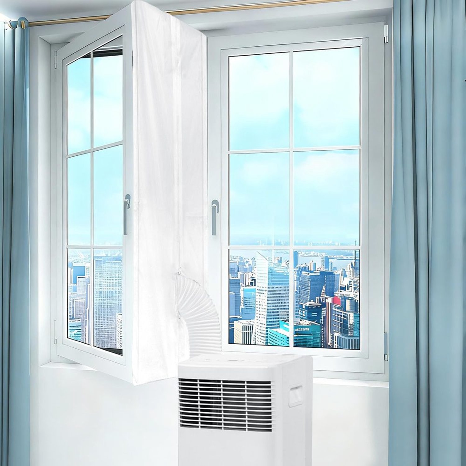 Draagbare Air Conditioner Raamafdichting - Waterdichte Raamseal voor Franse Vensters