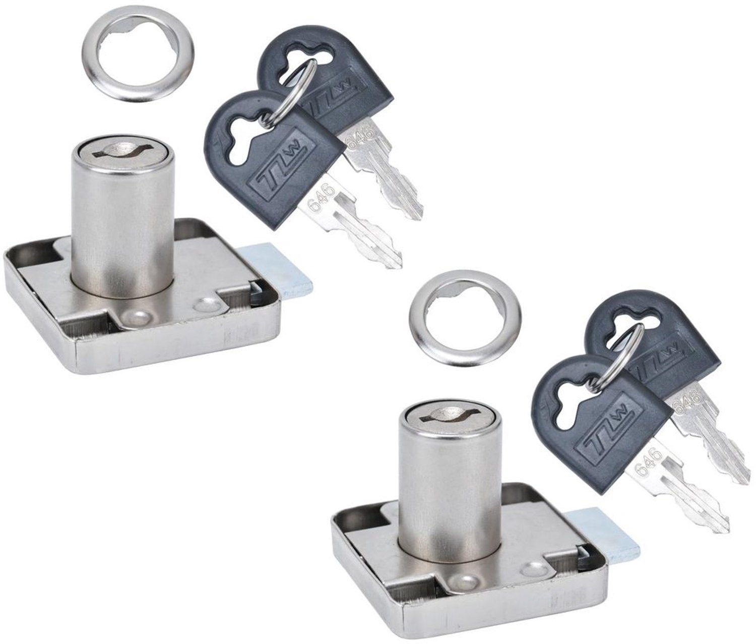 Meubelcilinder Slot met Sleutel - 2 Stuks